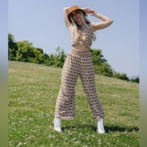 2A Jackson Rowe Tan Jasmine pant and top set NWT